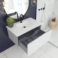 Vitri 36" Cloud White Bathroom Vanity with VIVA Stone Matte White Solid Surface Countertop