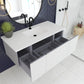 Vitri 48" Cloud White Bathroom Vanity with VIVA Stone Matte White Solid Surface Countertop