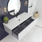 Vitri 60" Cloud White Single Sink Bathroom Vanity with VIVA Stone Matte White Solid Surface Countertop