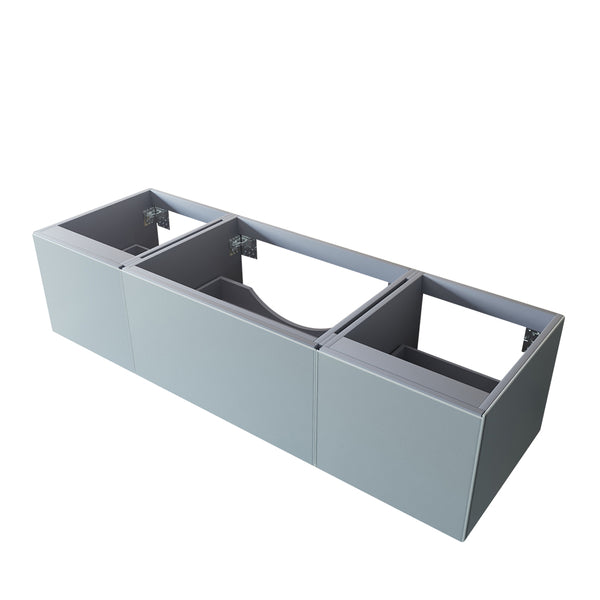 Vitri 66 Fossil Grey Single Sink Wall Hung Bathroom Vanity Cabinet