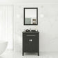 Wimbledon 24" Espresso Bathroom Vanity with Black Wood Marble Countertop