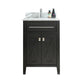 Wimbledon 24" Espresso Bathroom Vanity with White Carrara Marble Countertop