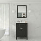 Wimbledon 24" Espresso Bathroom Vanity with White Quartz Countertop