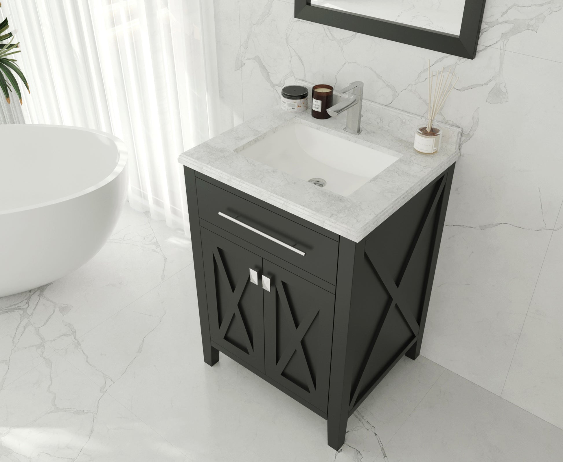 Wimbledon 24" Espresso Bathroom Vanity Cabinet