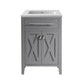 Wimbledon 24" Grey Bathroom Vanity with Matte White VIVA Stone Solid Surface Countertop