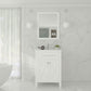 Wimbledon 24" White Bathroom Vanity with Matte White VIVA Stone Solid Surface Countertop