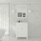 Wimbledon 24" White Bathroom Vanity with White Carrara Marble Countertop