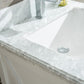 Wimbledon 24" White Bathroom Vanity with White Carrara Marble Countertop