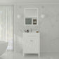 Wimbledon 24" White Bathroom Vanity with White Quartz Countertop