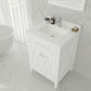 Wimbledon 24" White Bathroom Vanity with White Quartz Countertop