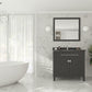 Wimbledon 36" Espresso Bathroom Vanity with Black Wood Marble Countertop