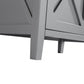 Wimbledon 36" Grey Bathroom Vanity with Black Wood Marble Countertop