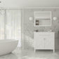 Wimbledon 36" White Bathroom Vanity with Matte White VIVA Stone Solid Surface Countertop