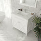 Wimbledon 36" White Bathroom Vanity with White Carrara Marble Countertop