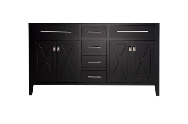 Wimbledon 60 Espresso Double Sink Bathroom Vanity Cabinet