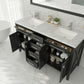 Wimbledon 60" Espresso Double Sink Bathroom Vanity Cabinet