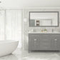 Wimbledon 60" Grey Double Sink Bathroom Vanity Cabinet