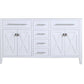 Wimbledon 60" White Double Sink Bathroom Vanity Cabinet