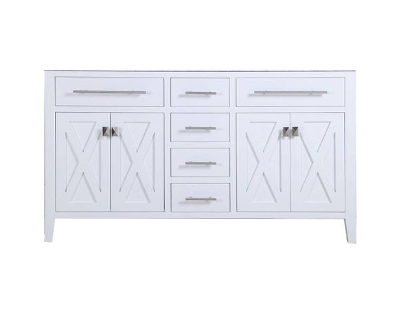 Wimbledon 60 White Double Sink Bathroom Vanity Cabinet