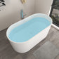 Freestanding Solid Surface Resin Glossy Bathtub 59 Inch x 29.5 Inch - Vanity Art VA6920-GS