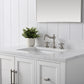 36 Inch Single Sink Bathroom Vanity in White with Marble Countertop & Backsplash - Vanity Art VA5036-W