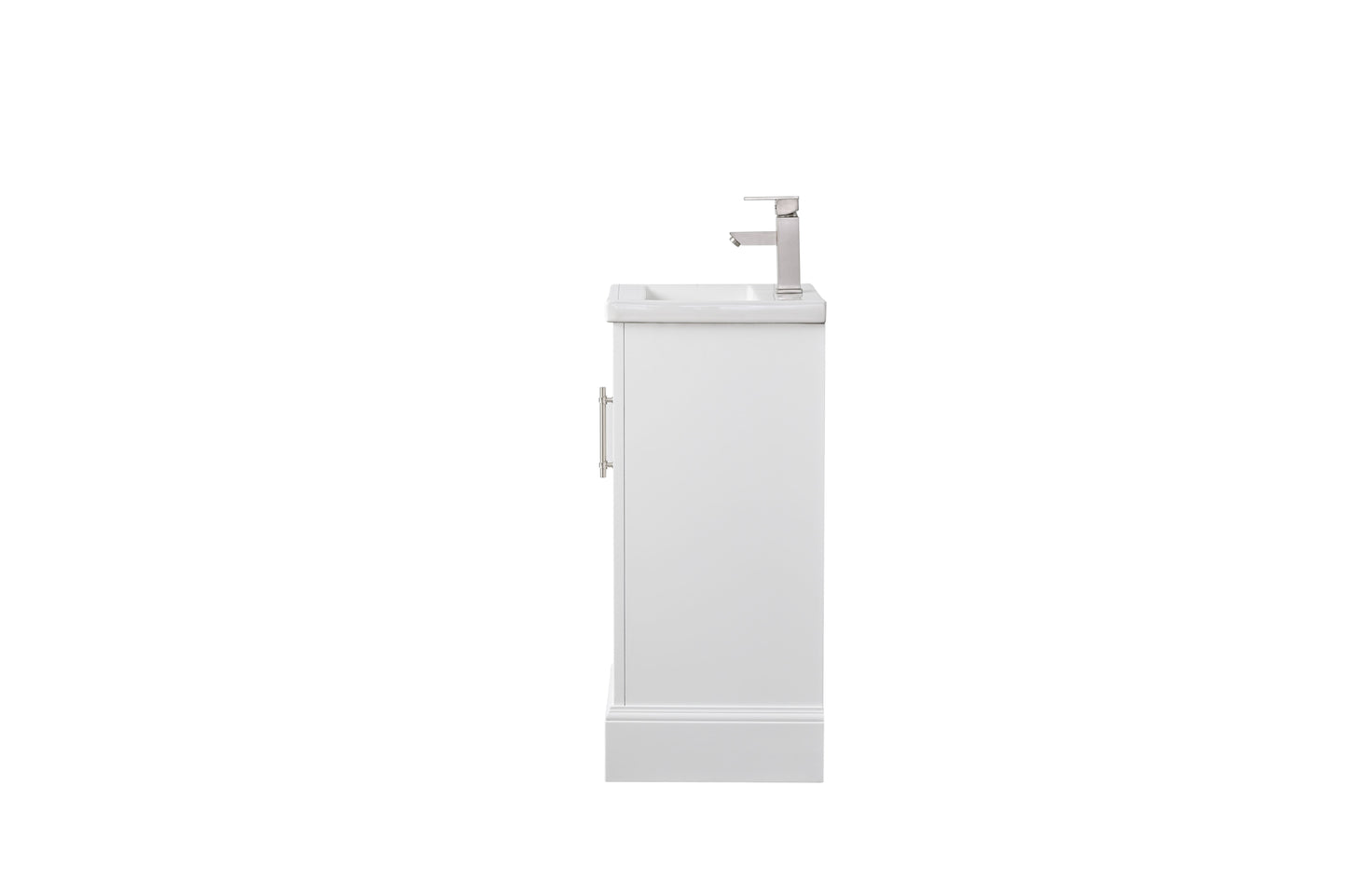 20 Inch Single Sink Bathroom Vanity in White with Ceramic Sink and Countertop - Vanity Art VA5020-W