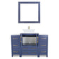 48 Inch Single Sink Bathroom Vanity in Blue with Marble Countertop - Vanity Art VA3124-48B