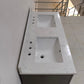 54 Inch Double Sink Bathroom Vanity in Gray with Marble Countertop & Backsplash - Vanity Art VA5054-SG