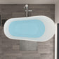 Freestanding Solid Surface Resin Glossy Bathtub 59 Inch x 29.5 Inch - Vanity Art VA6911-GS