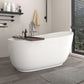 Freestanding Solid Surface Resin Matte Bathtub 67 Inch x 31.5 Inch - Vanity Art VA6911-ML