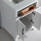 30 Inch Single Sink Bathroom Vanity in White with White Marble Countertop - Vanity Art VA1030W