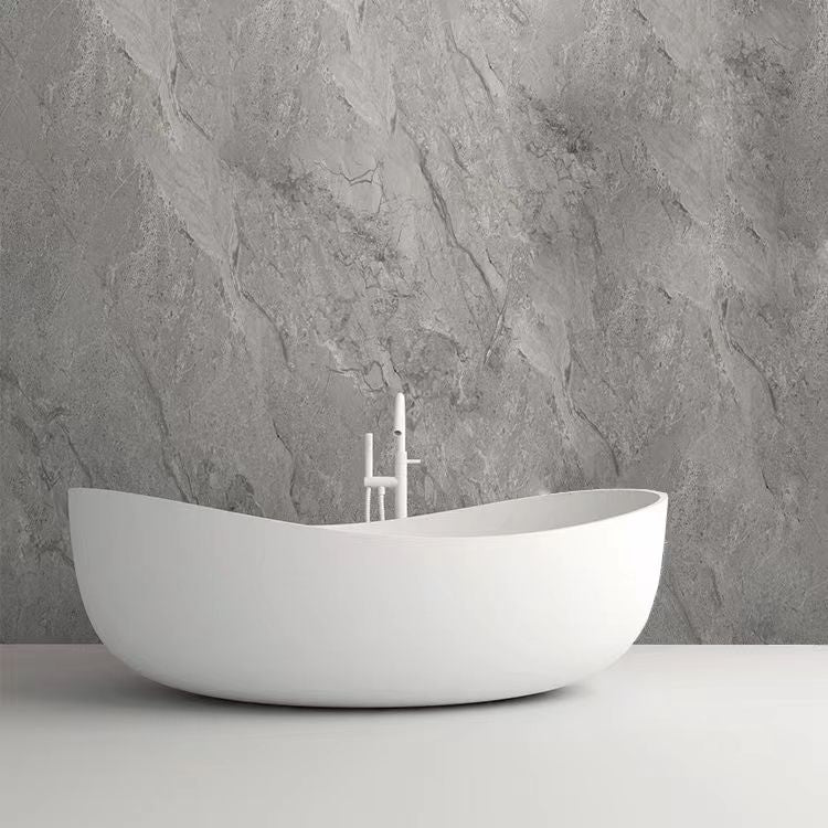 Freestanding Solid Surface Resin Matte Bathtub 63 Inch x 37.5 Inch - Vanity Art VA6918-ML