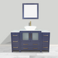 54 Inch Single Sink Bathroom Vanity in Blue with Marble Countertop - Vanity Art VA3130-54B