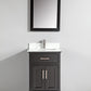 24 Inch Single Sink Bathroom Vanity in Espresso with White Marble Countertop - Vanity Art VA1024E