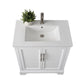 30 Inch Single Sink Bathroom Vanity in White with Ceramic Sink and Countertop - Vanity Art VA5030-W