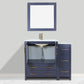 36 Inch Single Sink Bathroom Vanity in Blue with Ceramic Countertop - Vanity Art VA3024-36B