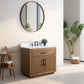 36 Inch Single Sink Bathroom Vanity in Tan with Marble Countertop - Vanity Art VA7036-T-ET