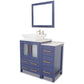 36 Inch Single Sink Bathroom Vanity in Blue with Marble Countertop - Vanity Art VA3124-36B