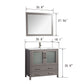 36 Inch Single Sink Bathroom Vanity in Gray with Ceramic Countertop - Vanity Art VA3036G