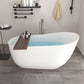 Freestanding Solid Surface Resin Matte Bathtub 67 Inch x 31.5 Inch - Vanity Art VA6911-ML