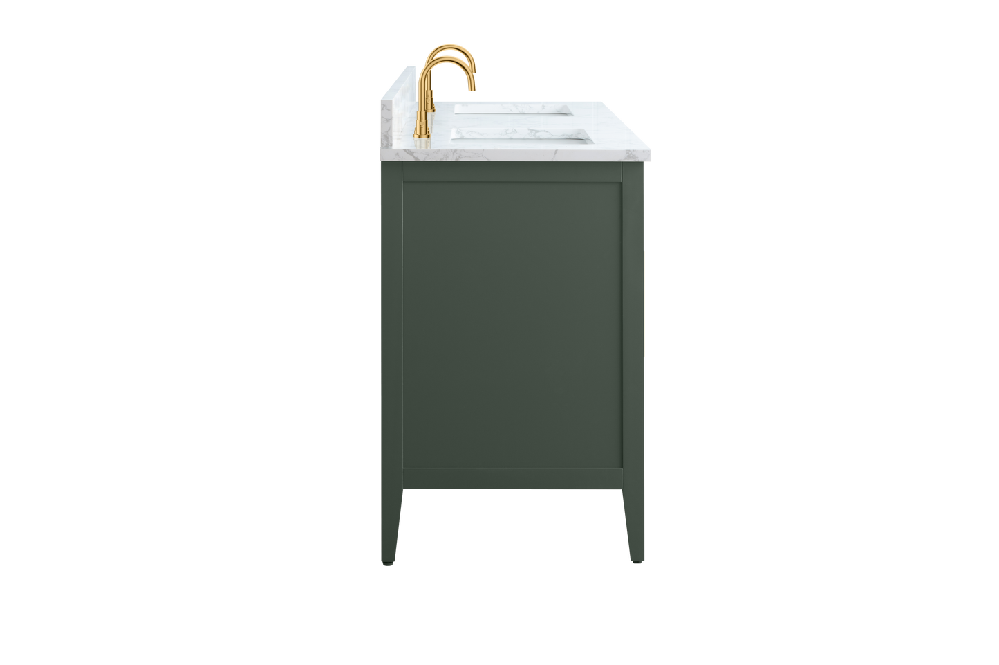 60 Inch Double Sink Bathroom Vanity in Vintage Green with Marble Countertop - Vanity Art VA9060-DVG