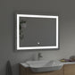 Rectangular 39.5 Inch x 23.5 Inch LED Bathroom Mirror with Touch Sensor - Vanity Art VA34