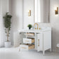 48 Inch Single Sink Bathroom Vanity in White with Marble Countertop - Vanity Art VA9048-W