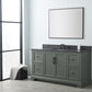 60 Inch Single Sink Bathroom Vanity in Vintage Green with Marble Countertop & Backsplash - Vanity Art VA5060-SVG