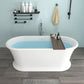 Freestanding Solid Surface Resin Matte Bathtub 67 Inch x 31.5 Inch - Vanity Art VA6916-ML