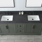 72 Inch Double Sink Bathroom Vanity in Vintage Green with Marble Countertop & Backsplash - Vanity Art VA5072-DVG