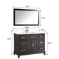 60 Inch Single Sink Bathroom Vanity in Espresso with White Marble Countertop - Vanity Art VA1060SE