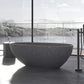 Freestanding Solid Surface Concrete Bathtub 67 Inch x 33.5 Inch - Vanity Art VA6917