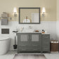 48 Inch Single Sink Bathroom Vanity in Gray with Marble Countertop - Vanity Art VA3136-48G