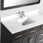 48 Inch Single Sink Bathroom Vanity in Espresso with White Marble Countertop - Vanity Art VA1048E